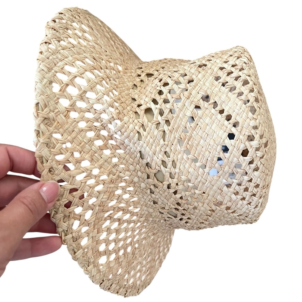 SOFIA STRAW BUCKET HAT by Hemlock in Natural size Medium NWT - Picture 4 of 9